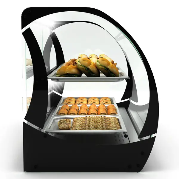 Warmhoudvitrine | HONDA | Zwart | 6x 2/3 GN | 30°C/80°C | Statisch | 2 Niveaus | 1.8kW (230V) | 1100x510x635(h)mm