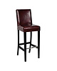 HC Barkruk | JARNO | Kunstleer/Hout | Dark Brown | Wengé Poten | Indoor | 390x520x1110(h)mm 