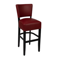 HC Barkruk | TARA | Kunstleer/Hout | Bordeaux | Wengé Frame | Indoor | 420x410x1110(h)mm 