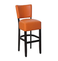 HC Barkruk | TARA | Kunstleer/Hout | Orange | Wengé Frame | Indoor | 420x410x1110(h)mm 