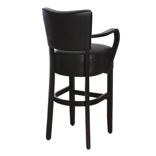 Barkruk | TARA | Kunstleer/Hout | Taupe | Wengé Frame | Indoor | 530x560x1110(h)mm