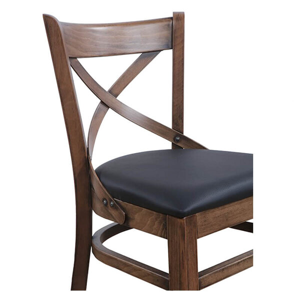 Barkruk | LILA | Kunstleer/Hout | Black | Eiken Frame | Indoor | 470x510x1100(h)mm
