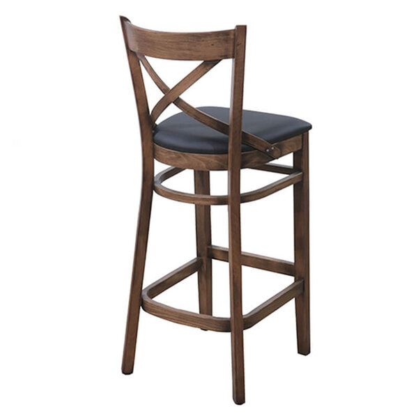 Barkruk | LILA | Kunstleer/Hout | Black | Eiken Frame | Indoor | 470x510x1100(h)mm