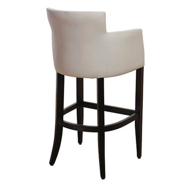 Barkruk | OMEGA | Kunstleer/Hout | Taupe | Wengé Poten | Indoor | 570x560x1130(h)mm