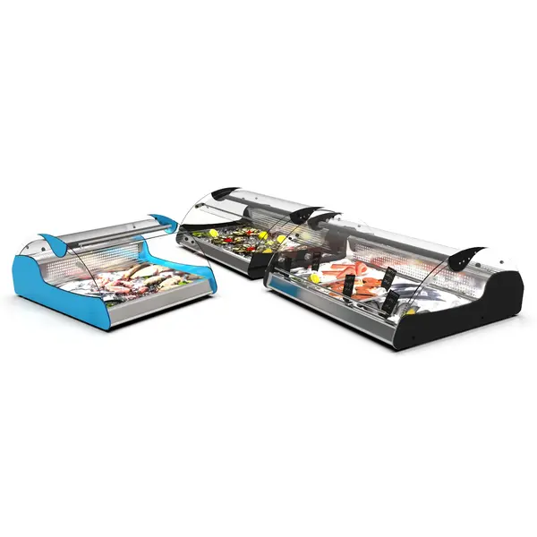 Viskoeltoonbank | XL | 0°C/+4°C | Plaatkoeling | Zelfbediening (Schuifraam) | Optioneel Onderstel | 680x882x400(h)mm