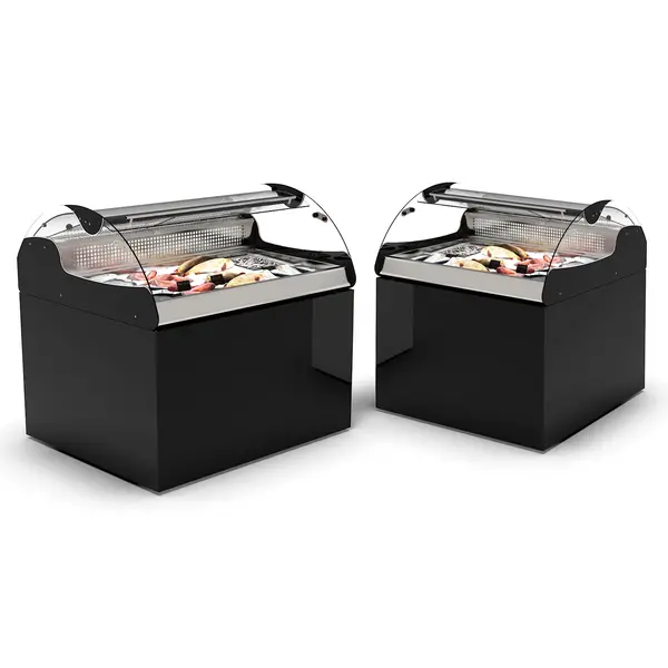 Viskoeltoonbank | XL | 0°C/+4°C | Plaatkoeling | Zelfbediening (Schuifraam) | Optioneel Onderstel | 680x882x400(h)mm