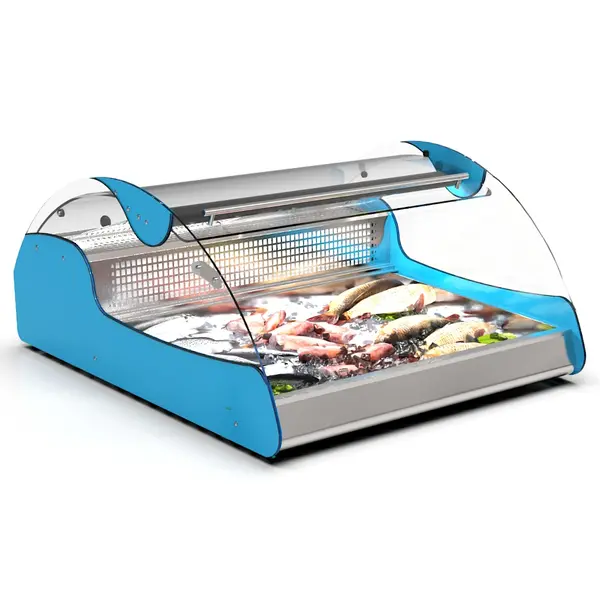 Viskoeltoonbank | XL | 0°C/+4°C | Plaatkoeling | Zelfbediening (Schuifraam) | Optioneel Onderstel | 680x882x400(h)mm