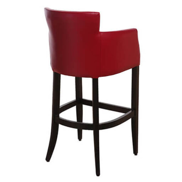 Barkruk | OMEGA | Kunstleer/Hout | Bordeaux | Wengé Poten | Indoor | 570x560x1130(h)mm