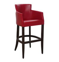 HC Barkruk | OMEGA | Kunstleer/Hout | Bordeaux | Wengé Poten | Indoor | 570x560x1130(h)mm 