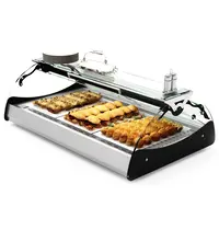 SAYL Verwarmde Tapasvitrine | MAXISELF | Zwart/RVS | 60°C/70°C | Statisch | 1 Niveau | Zelfbediening | 1.22kW (230V) | 690x650x320(h)mm 