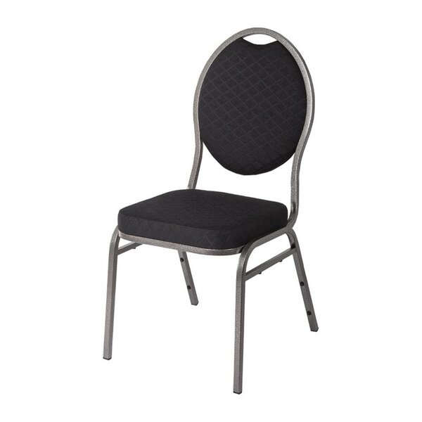Banketstoelen | Stof/Staal | Black | Grijs Frame | Indoor | Stapelbaar | 4 Stuks | 430x530x900(h)mm