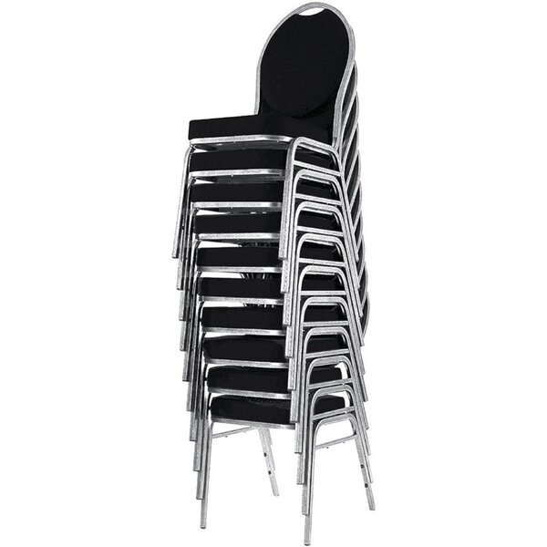Banketstoelen | Stof/Staal | Black | Grijs Frame | Indoor | Stapelbaar | 4 Stuks | 430x530x900(h)mm