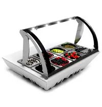 SAYL Opzetkoelvitrine | TOPPING BOX | 8x 1/6 GN | +2°C/+6°C | Geforceerd | 785x675x300/525(h)mm