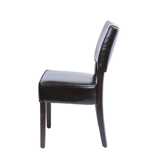 Stoelen | Kunstleer/Hout | Dark Brown | Houtlook Frame | Indoor | 2 Stuks | 426x450x858(h)mm