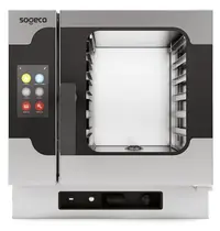 Sogeco Combisteamer | B.TEK | Elektrisch | 6 Niveaus (1/1 GN) | ≤270°C | 6.3kW (400V) | Zelfreiniging | Touchscreen | 600x768x642(h)mm 