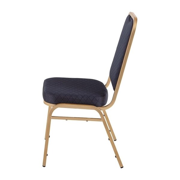 Banketstoelen | Stof/Staal | Blue | Goudkleurig Frame | Indoor | Stapelbaar | 4 Stuks | 440x450x895(h)mm