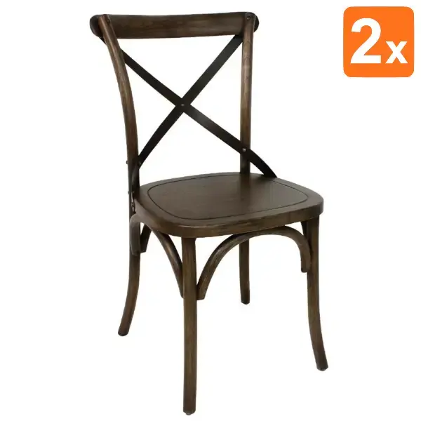 Stoelen | Hout | Walnut | Indoor | 2 Stuks | 495x550x890(h)mm
