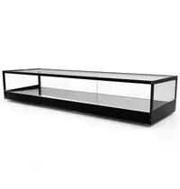 SAYL Neutrale Vitrine | LOGIC | Zwart | 1 Niveau | 840x395x225(h)mm 
