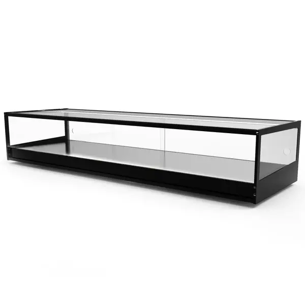 Neutrale Vitrine | LOGIC | Zwart | 1 Niveau | 1190x395x225(h)mm