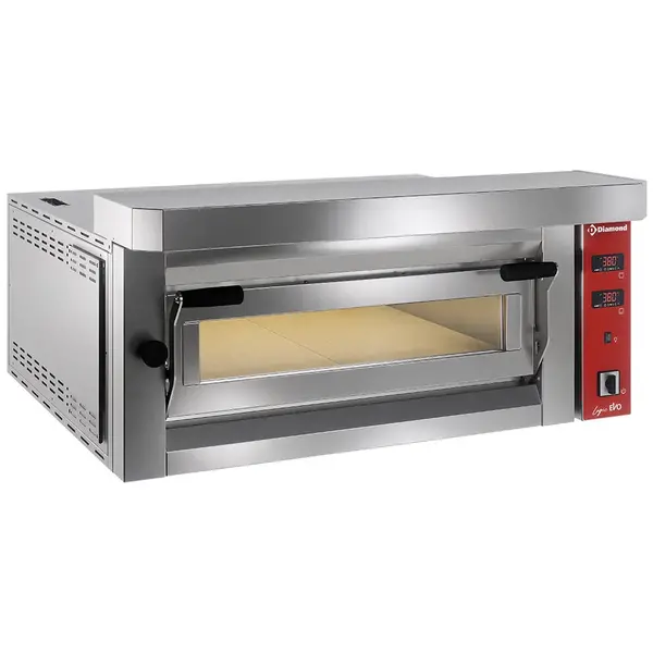 Pizzaoven | Elektrisch | 4x Ø35cm | ≤400°C | 7.2kW (400V) | Stapelbaar | 1060x890x400(h)mm