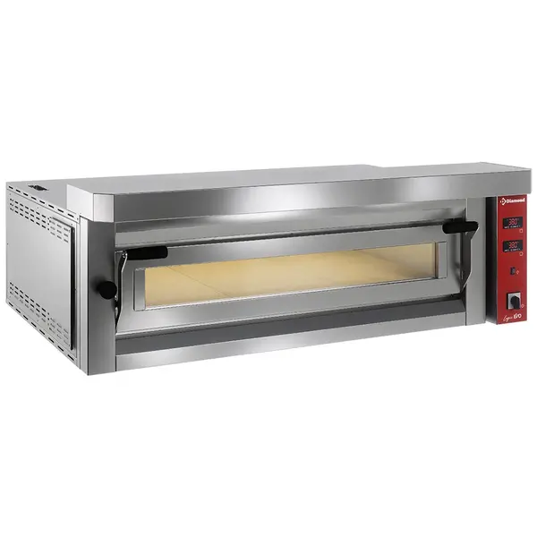 Pizzaoven | Elektrisch | 6x Ø35cm | ≤400°C | 10.2kW (400V) | Stapelbaar | 1390x915x400(h)mm