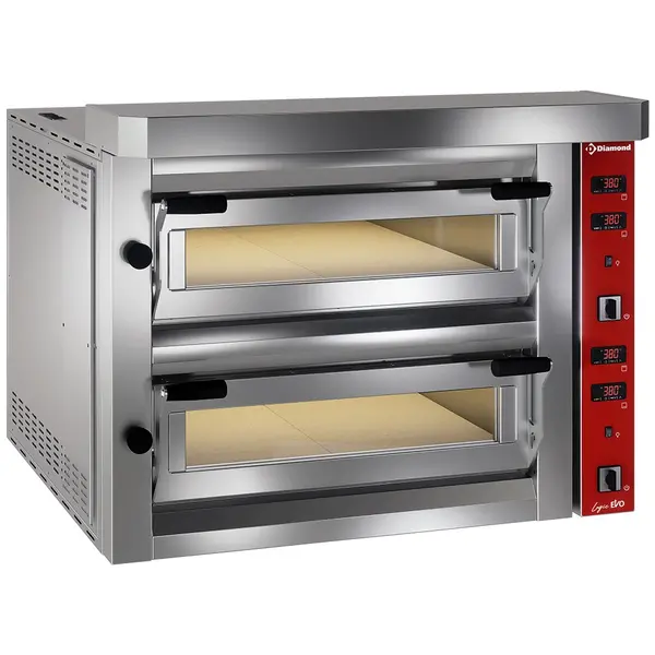 Pizzaoven | Elektrisch | 4+4x Ø35cm | ≤400°C | 14.4kW (400V) | Stapelbaar | 1060x890x730(h)mm