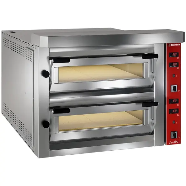 Pizzaoven | Elektrisch | 6+6x Ø35cm | ≤400°C | 18.6kW (400V) | Stapelbaar | 1060x1240x730(h)mm