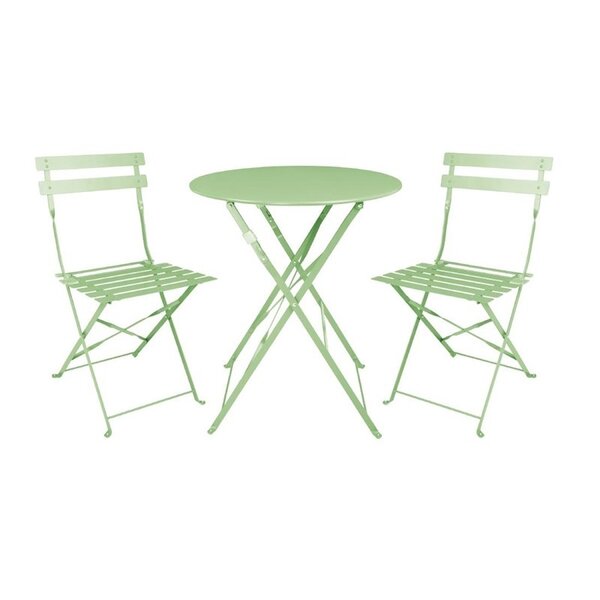 Opklapbare Stoelen | Staal | Light Green | In-/Outdoor | 2 Stuks | 387x471x800(h)mm