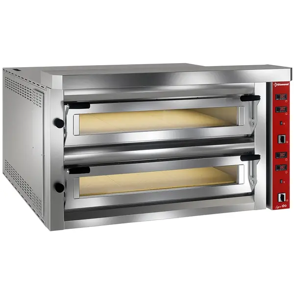 Pizzaoven | Elektrisch | 9+9x Ø35cm | ≤400°C | 27.4kW (400V) | Stapelbaar | 1390x1270x730(h)mm
