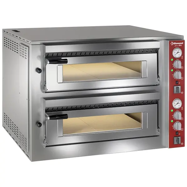 Pizzaoven | Elektrisch | 4+4x Ø35cm | 50°C/450°C | 11.2kW (400V) | Stapelbaar | 1060x875x730(h)mm
