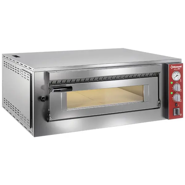 Pizzaoven | Elektrisch | 4x Ø35cm | 50°C/450°C | 5.6kW (400V) | Stapelbaar | 1060x875x400(h)mm