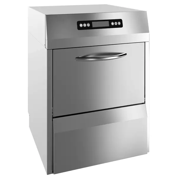 Horeca Vaatwasser | CLEAN WATER | Energiezuinig (Warmteterugwinning) | Mand 500x500 | Osmose | Afvoerpomp | Zeeppomp | Naglanspomp | 400V | Dubbelwandig | 600x600x820(h)mm