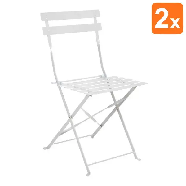 Opklapbare Stoelen | Staal | Grey | In-/Outdoor | 2 Stuks | 387x471x800(h)mm