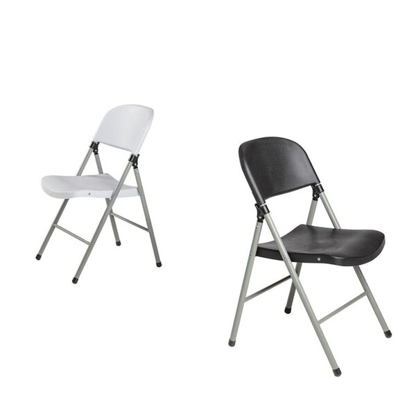 Opklapbare Stoelen | Kunststof/Staal | Black | Grijs Frame | In-/Outdoor | 2 Stuks | 490x500x810(h)mm