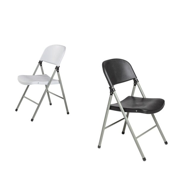 Opklapbare Stoelen | Kunststof/Staal | White | Grijs Frame | In-/Outdoor | 2 Stuks | 490x500x810(h)mm