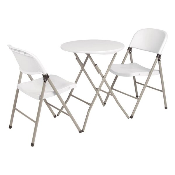 Opklapbare Stoelen | Kunststof/Staal | White | Grijs Frame | In-/Outdoor | 2 Stuks | 490x500x810(h)mm