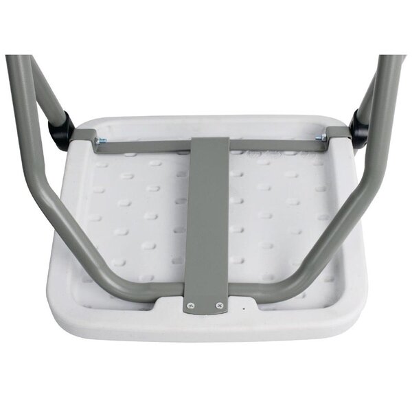 Opklapbare Barkrukken | Kunststof/Staal | White | Grijs Frame | In-/Outdoor | 2 Stuks | 505x445x1032(h)mm