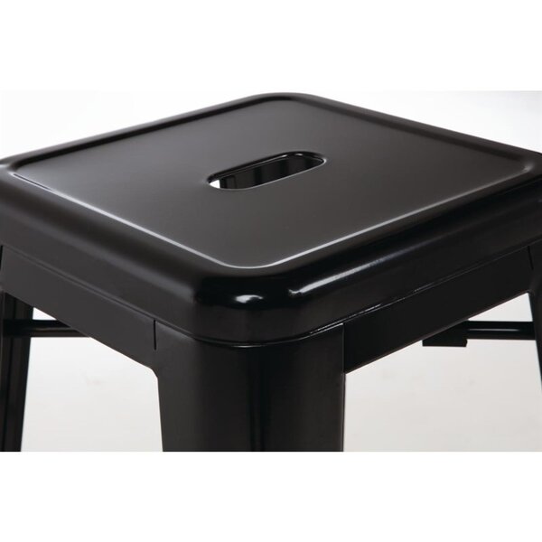 Barkrukken | BISTRO | Staal | Black | In-/Outdoor | Stapelbaar | 4 Stuks | 425x425x770(h)mm