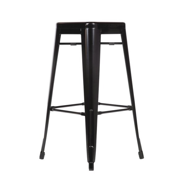 Barkrukken | BISTRO | Staal | Black | In-/Outdoor | Stapelbaar | 4 Stuks | 425x425x770(h)mm