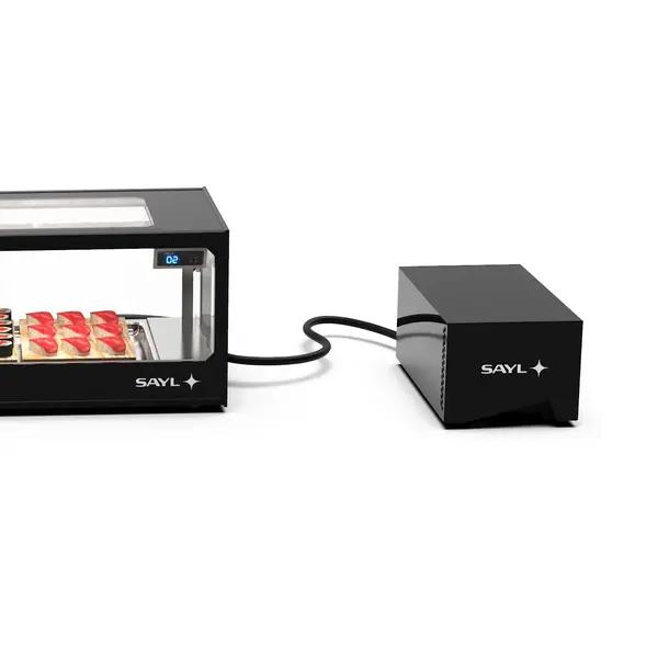 Sushivitrine | LOGIC | Zwart | 0°C/+4°C | Statisch | 1 Niveau | Losse Koelunit (Inbouw) | 1190x380x300(h)mm