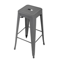 Bolero Barkrukken | BISTRO | Staal | Grey | In-/Outdoor | Stapelbaar | 4 Stuks | 430x430x760(h)mm