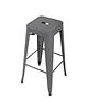 Bolero Barkrukken | BISTRO | Staal | Grey | In-/Outdoor | Stapelbaar | 4 Stuks | 430x430x760(h)mm 