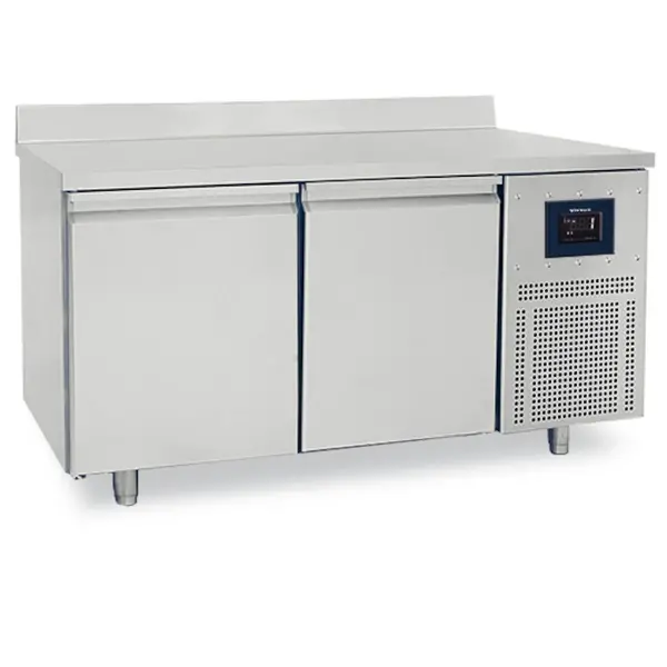 Bakkerij Koelwerkbank | 380L | 2 Deuren (EN600x400) | -2°C/+8°C | Statisch + Ventilator | WiFi | Achteropstand | 1550x800x850(h)mm