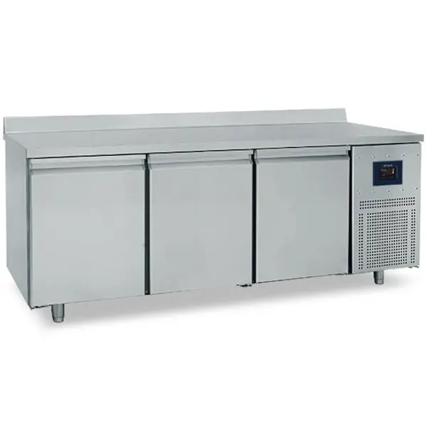 Bakkerij Koelwerkbank | 615L | 3 Deuren (EN600x400) | -2°C/+8°C | Statisch + Ventilator | WiFi | Achteropstand | 2100x800x850(h)mm