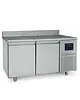 Mastro Bakkerij Koelwerkbank | 380L | 2 Deuren (EN600x400) | -2°C/+8°C | Statisch + Ventilator | WiFi | Achteropstand | Natuurstenen Werkblad | 1550x800x850(h)mm 
