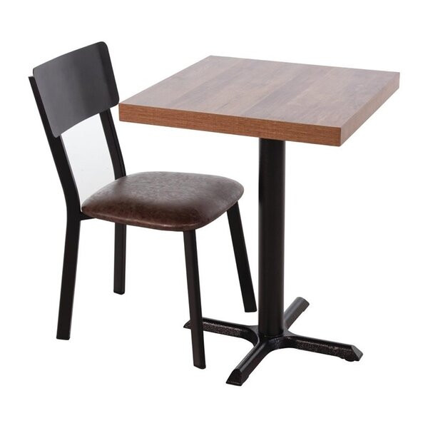 Stoelen | Kunstleer/Staal | Mokka | Zwart Frame | Indoor | 4 Stuks | 428x540x855(h)mm