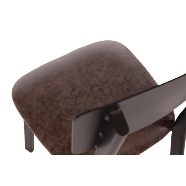 Stoelen | Kunstleer/Staal | Mokka | Zwart Frame | Indoor | 4 Stuks | 428x540x855(h)mm