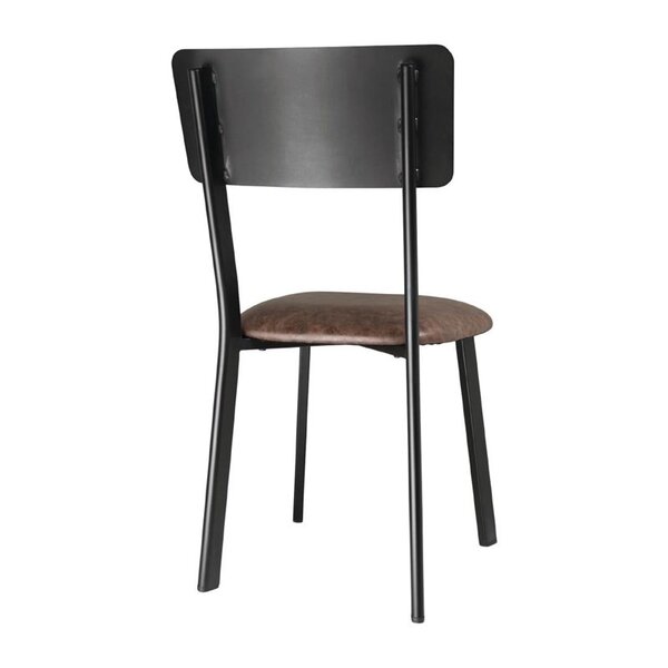 Stoelen | Kunstleer/Staal | Mokka | Zwart Frame | Indoor | 4 Stuks | 428x540x855(h)mm