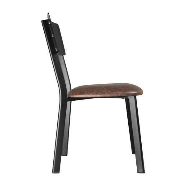 Stoelen | Kunstleer/Staal | Mokka | Zwart Frame | Indoor | 4 Stuks | 428x540x855(h)mm
