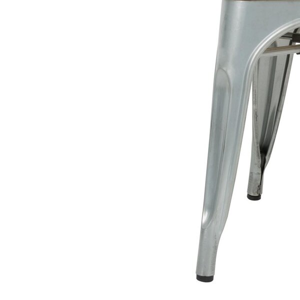 Stoelen | BISTRO | Hout/Staal | Hout (Essen) | Zilver Frame | In-/Outdoor | Stapelbaar | 4 Stuks | 434x500x847(h)mm